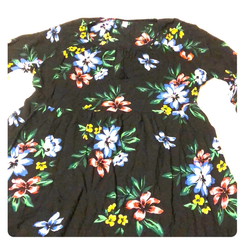 Old navy black boho floral dress 1X